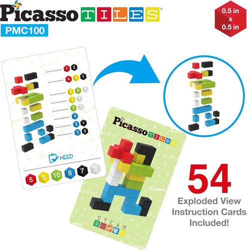 Picassotiles Cubo De Rompecabezas Magnético Con Personajes +