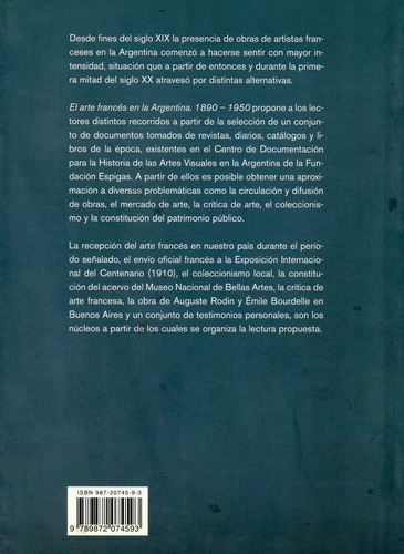 El Arte Francés En La Argentina 1890-1950