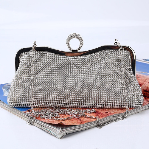 Bolsa Noche Dama * Súper Linda Y Seductora! * Color Plateado