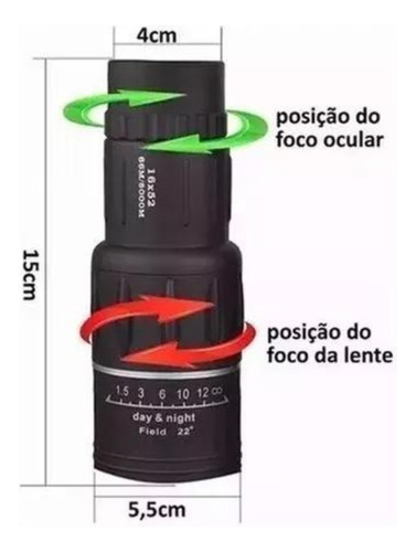 Monóculo Binoculo Profissional Lelong 2048 Caça/praia Esport