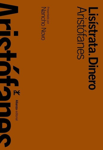 Lisístrata / Dinero - Aristofanes, De Aristófanes. Editorial Alianza Española En Español