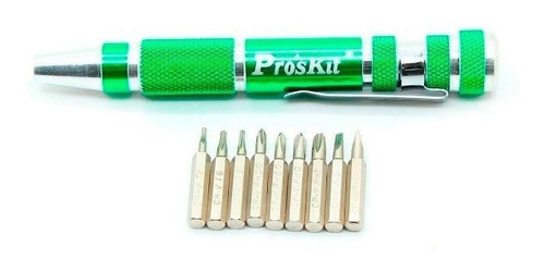 Set Destornillador Proskit Sd-9814 Bolsillo 9 Piezas Metal