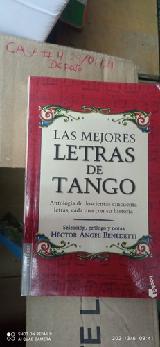 Libro Las Mejores Letras De Tango. Héctor Ángel Benedetti