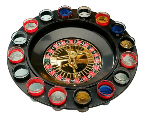 Ruleta De Shots Juego Mesa 16 Copas Juego De Fiesta Bebidas