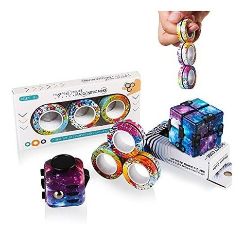 Juego De 5 Piezas De Juguete Fidget Con Cubo Infinito, Cubo