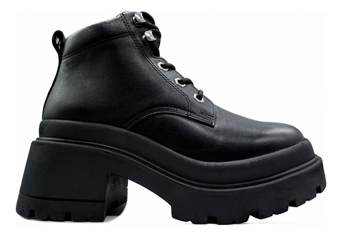Borcegos Mujer Hush Puppies Clasicos Cuero Cordones Morris