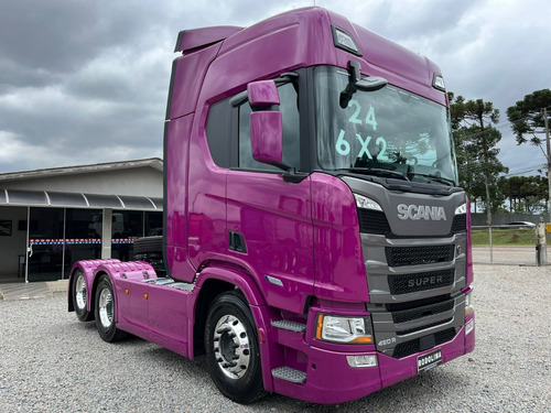 Caminhão Scania R 460 Roxo Tração 6x2 Ano 2024 Trucado R450