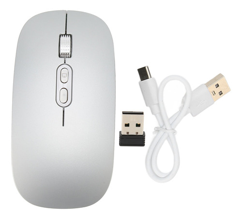 Mouse Silencioso Tipo C Con Carga Inalámbrica De 2,4 G, Colo