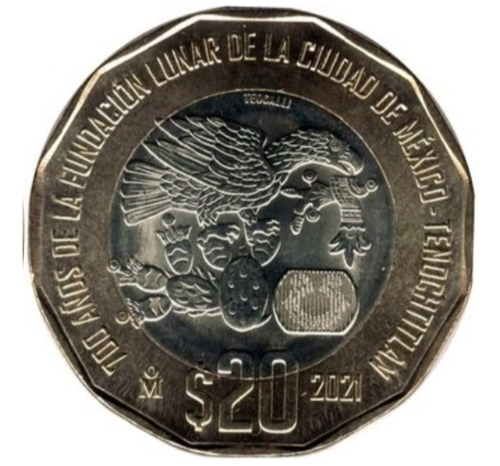 Moneda Conmemorativa 700 Aniversario México - Tenochtitlan