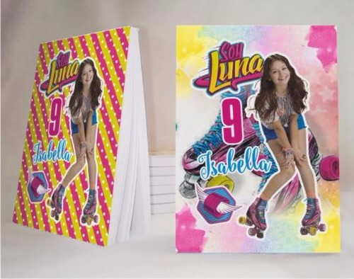 Soy Luna Souvenir Anotador Personalizado X40 10x14cm