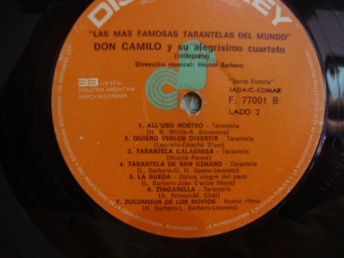 Sin Tapa Disco Don Camilo Y Su Cuarteto C0