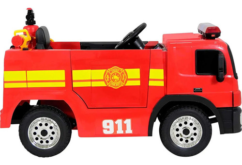 Caminhão Elétrico Bombeiros Infantil C Controle Remoto 12v Cor Vermelho