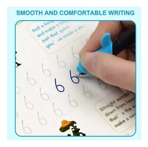 Set 4 Cuadernos Magicos Caligrafía Niños Lapicero Mágico