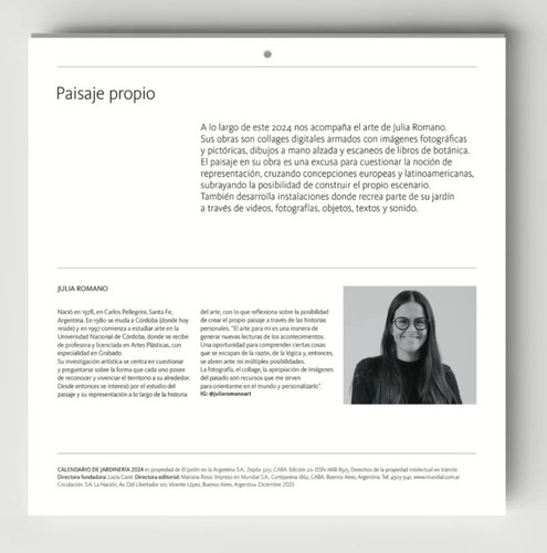 Calendario 2024 - Revista Jardín