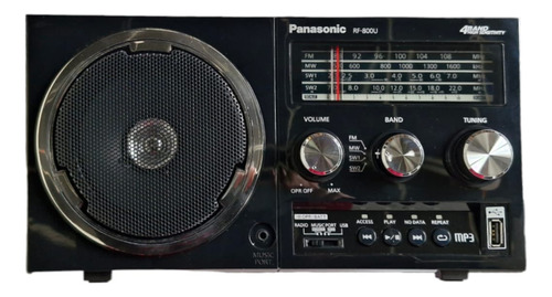 Radio Portátil Panasonic Rf-800 Reproductor Usb Color Negro 6