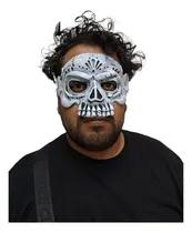 Comprar Máscara Antifaz Catrinas Y Catrin Mexicano Halloween Latex Color Catrín tallada flores
