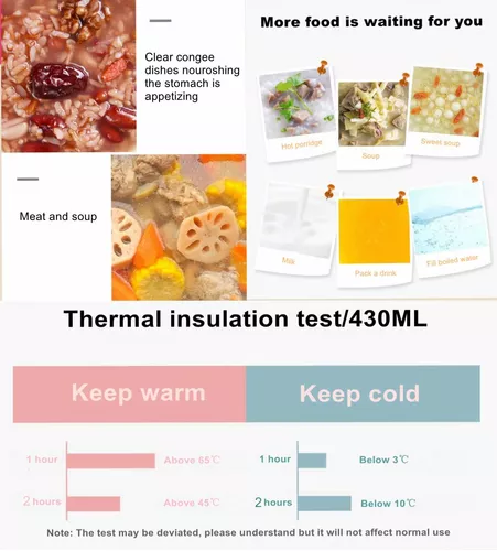 AGRATU Lonchera termo para comida caliente para niños con cuchara,  recipientes para alimentos para n…Ver más AGRATU Lonchera termo para comida