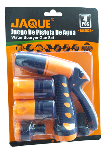 Set Pistola  Riego Jardin Adaptadores  Manguera Alta Presión