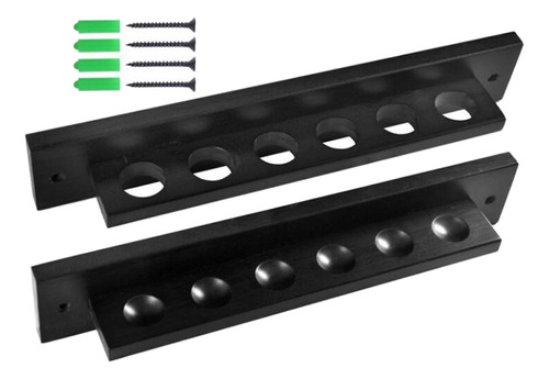 6 Pool Billiard Cue Rack Almacenamiento Montado En La Pared