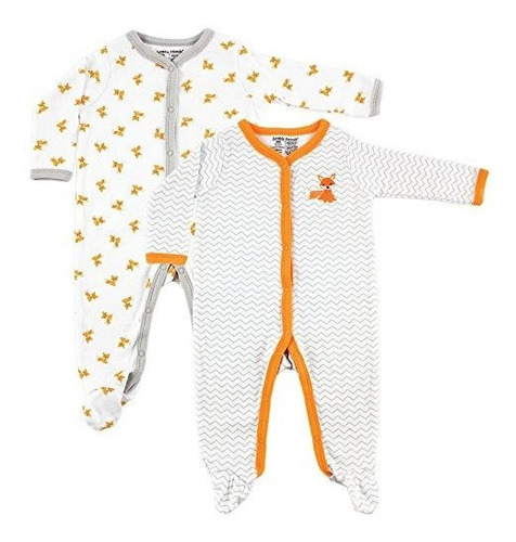 Luvable Friends Baby Cotton Snap Sleep And Play, Paquete Fox