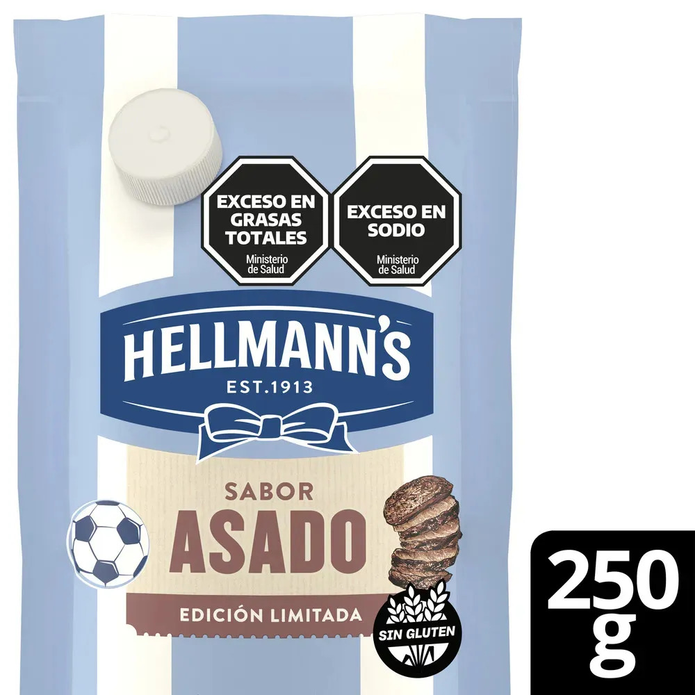 ADEREZO SABOR ASADO DP, HELLMANNS, 250 gr