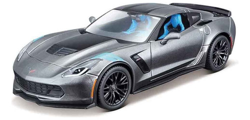 Corvette Grand Sport  2017 1:24 Maisto Para Armar Color Gris