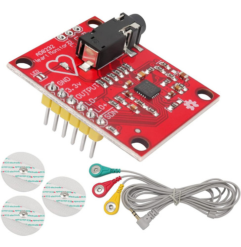 Kit Mod Ad8232 Electrocardiógrfo Monitor Frecuencia Cardiaca