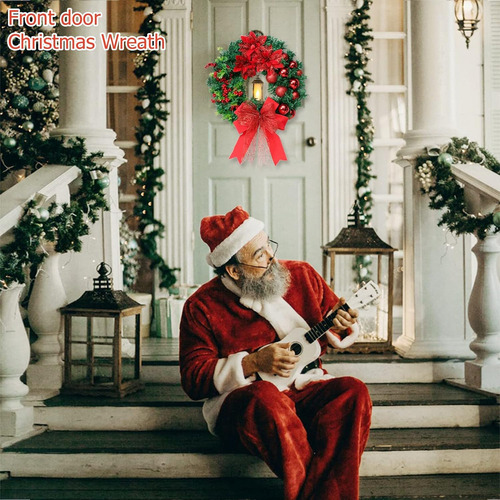 Zj Promoção De Grinalda De Porta De Natal Com Decoração De