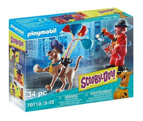 Juego Playmobil Scooby-doo! Aventura Con Ghost Clown 34 Piezas 3+