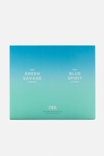 Perfume Zara Green Sauvage + Blue Sauvage Summer 90ml