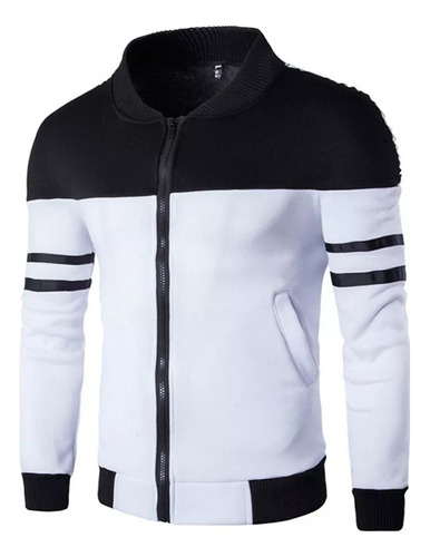 Chaqueta De Retazos De Ropa Deportiva Con Cremallera De Otoño A La Moda Para Hombre