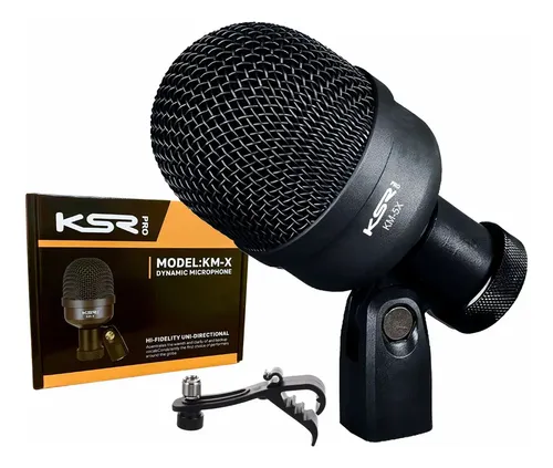Microfone Para Bumbo Surdo Percussão Tambores Ksr Pro Kmx Cor
