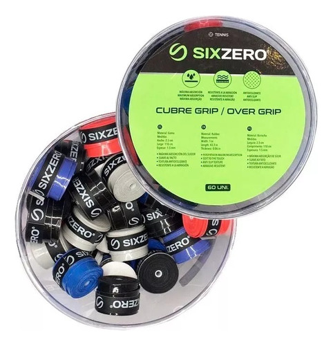 Cubre Grip Sixzero Padel Tenis Lisos X3 Unidades