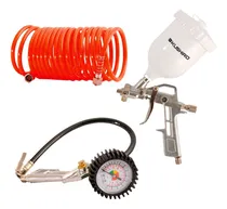 Comprar Kit Set Compresor 3 Piezas Inflado Pistola Pintar Y Manguera
