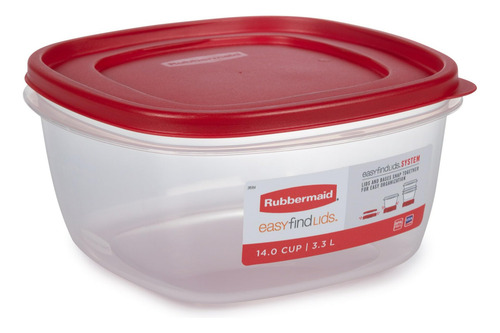 Contenedor Almacenamiento Alimentos 14 Tazas Rojo 2 Unidades
