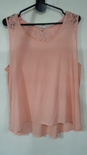 Blusa Musculosa Con Puntilla Frente Y Espalda Stampa Woman