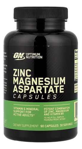 Zma En Cápsulas - Optimum Nutrition - 90 Unidades Sin Sabor