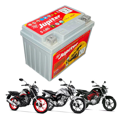 Júpiter Bateria De Moto Honda Titan 160 2016...2019//