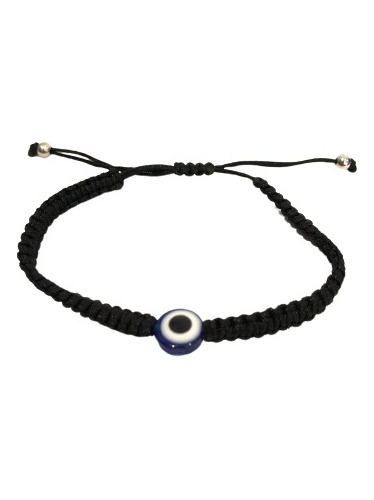 Pulsera Suerte Amuleto Protectora Negro Contra Envidia Ojo