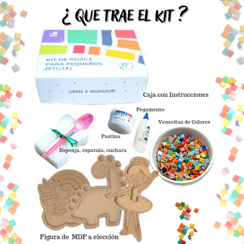 Kit Mosaico Pequeños Artistas Niños Arte Infantil