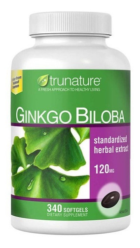 Ginkgo Biloba 120mg, 340 Softgels,trunature.