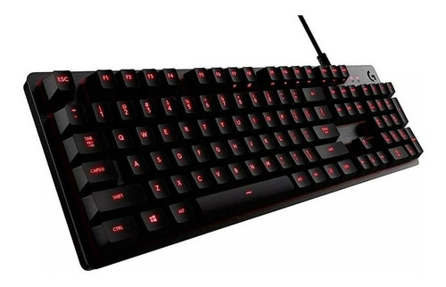 Imagen 2 de 3 de Teclado gamer Logitech Serie G G413 QWERTY Romer-G Tactile inglés internacional color carbón con luz roja