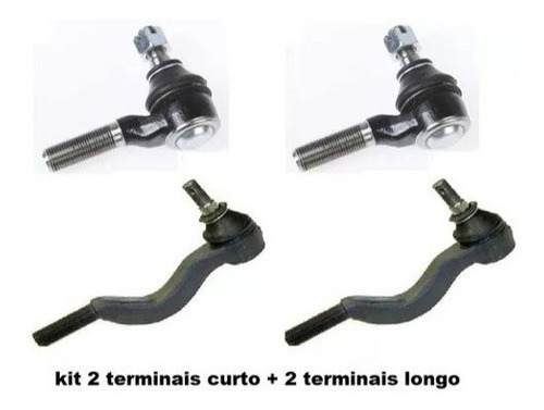 Kit 4 Terminal Direção Curto+longo L200 Gl Gls Ate 2003 4x4