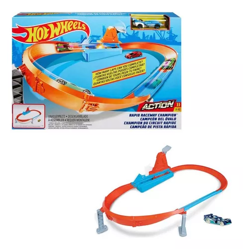 Pista corrida campeonato Dragstrip Champ carro Hot Wheels