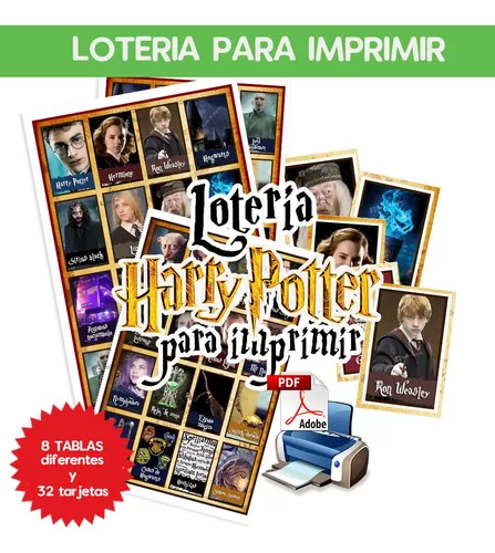 Harry Potter Juego - Loteria Para Imprimir