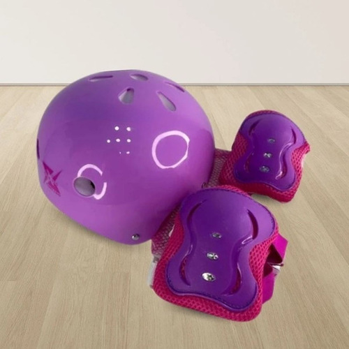 Scooter Para Niñas Musical Luces Casco Rodilleras Y Coderas