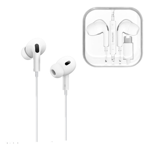 Fone De Ouvido Com Fio Tipo C E Microfone In-ear