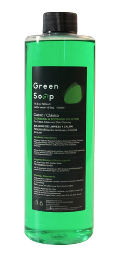 Jabón Verde Calmante Para Tatuaje Green Soap Tattoo