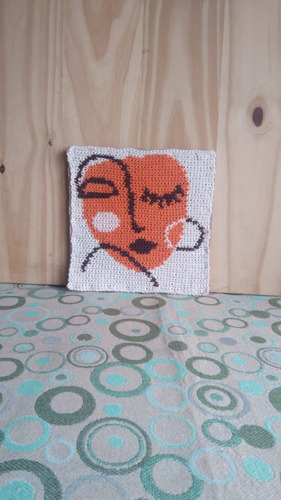 Paño Cuadro/tapiz Silueta Rostro Mujer. Tamaño Mediano
