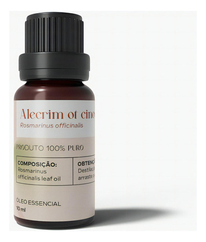 Óleo Essencial Alecrim Qt Cineol 10 Ml 100% Puro Sustentável